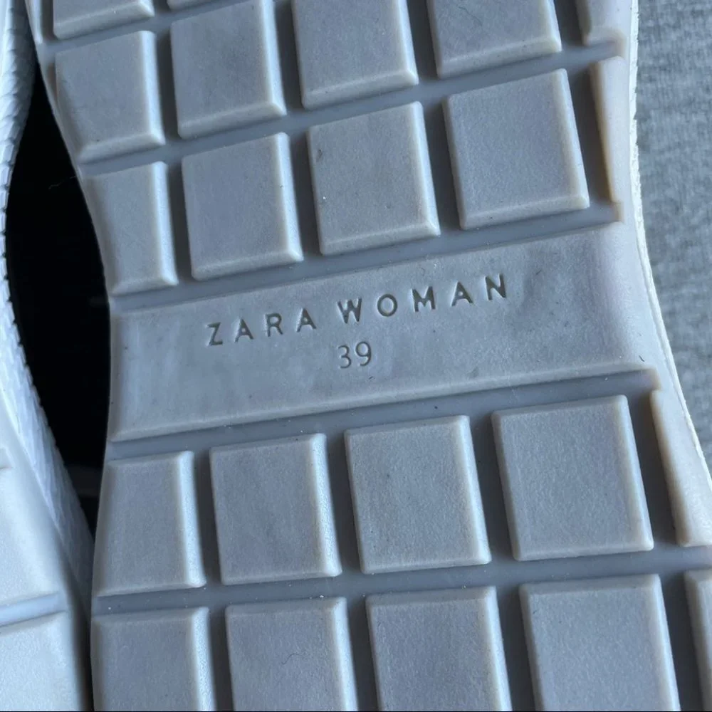 ZARA Woman Pink & Gray Platform Fashion Trainers Sneakers - Picture 9 of 10
